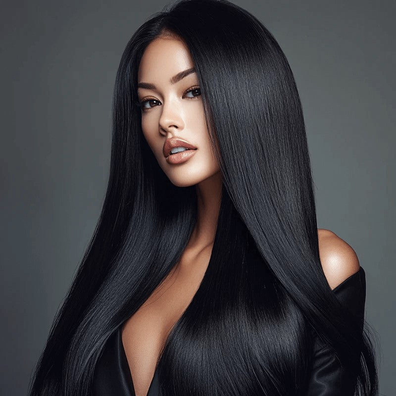 Genius Weft Extensions - Kleur 1B Zwart / Bruin - 50 Gram
