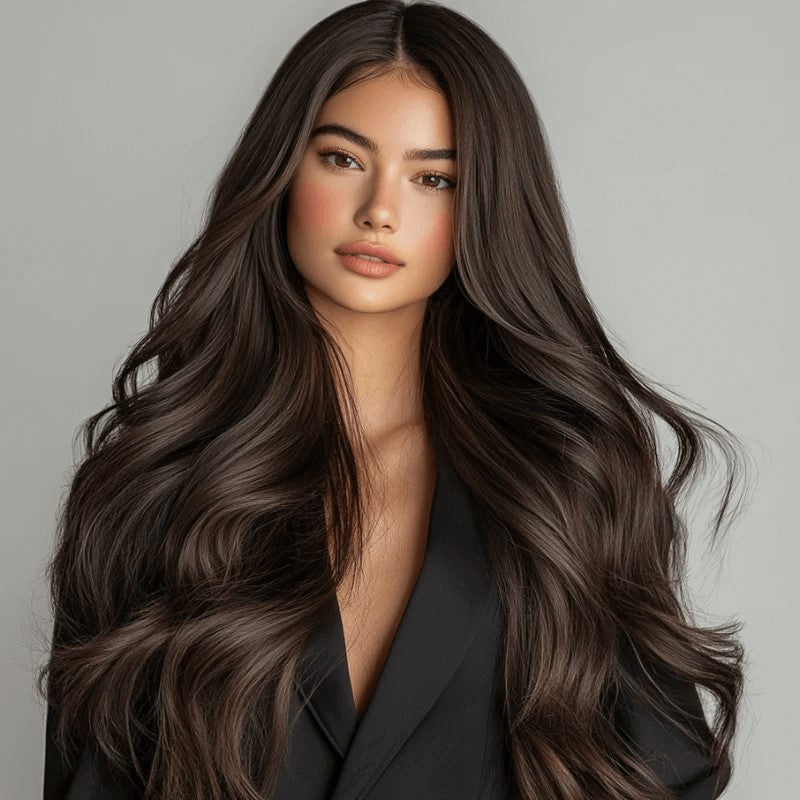 Genius Weft Extensions - #2 Donkerbruin - 50 Gram