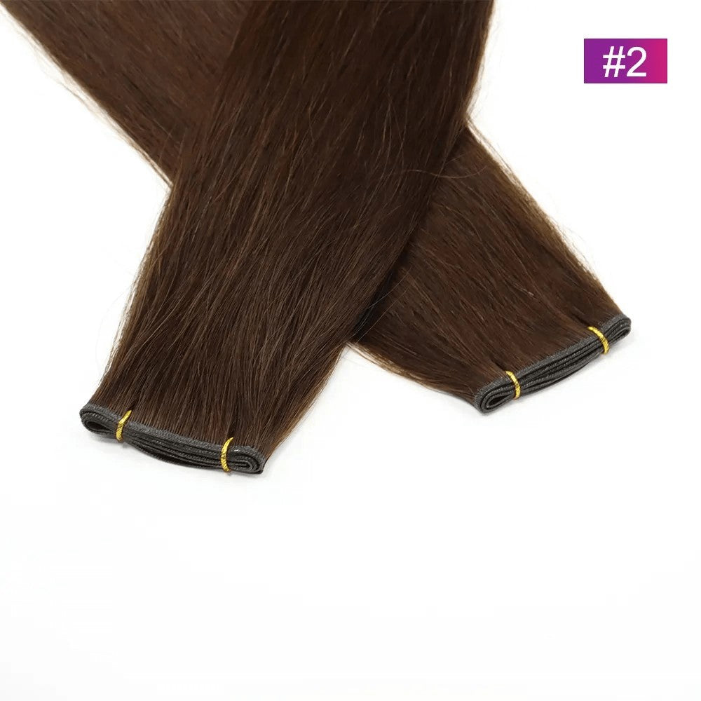 Genius Weft Extensions - #2 Donkerbruin - 50 Gram