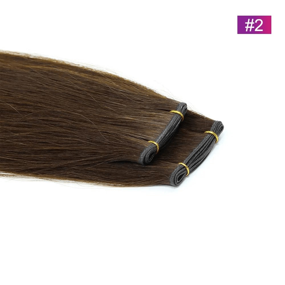 Genius Weft Extensions - #2 Donkerbruin - 50 Gram