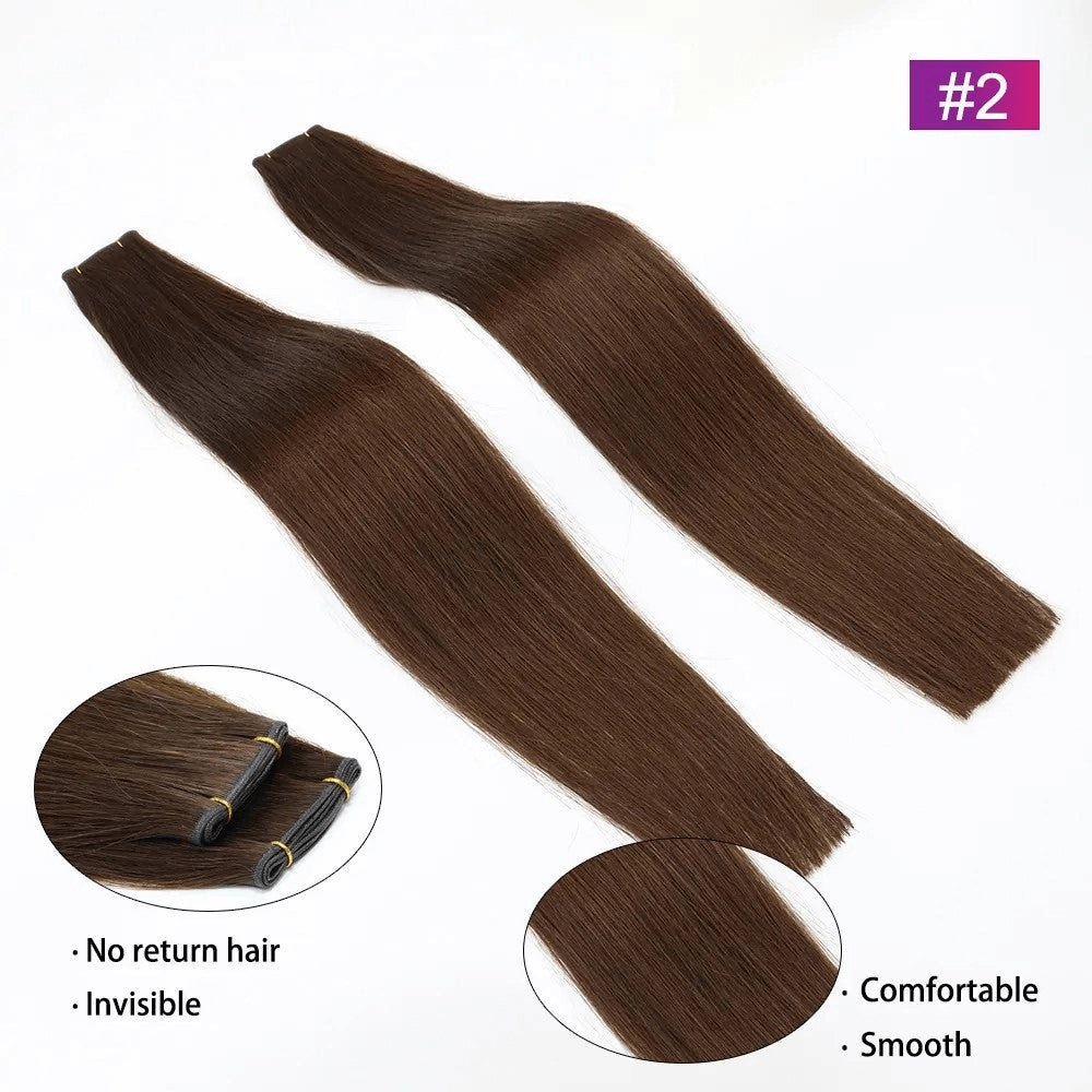 Genius Weft Extensions - #2 Donkerbruin - 50 Gram