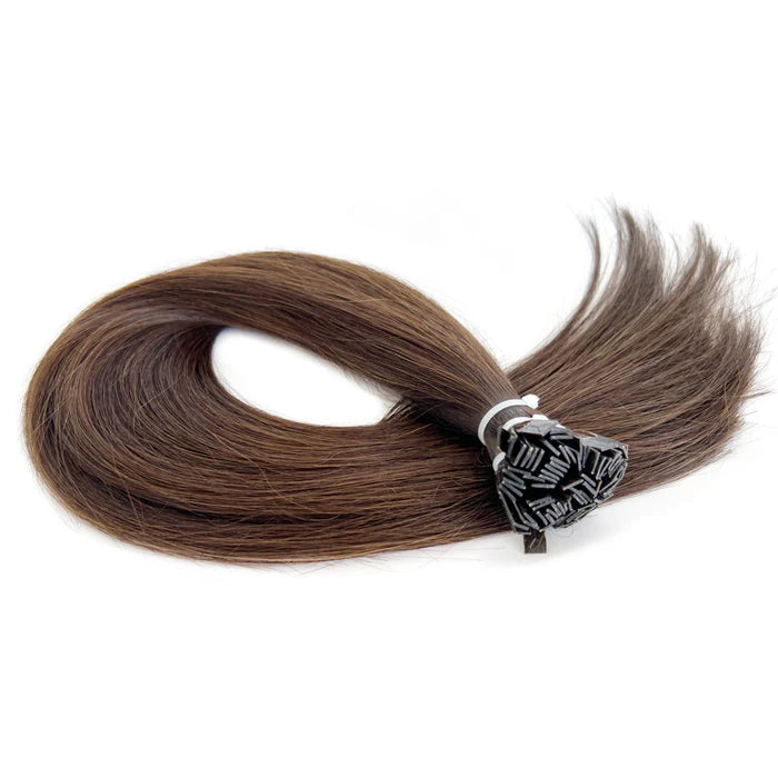 Flat Tip Extensions - Kleur 2 Donkerbruin - 50 Gram