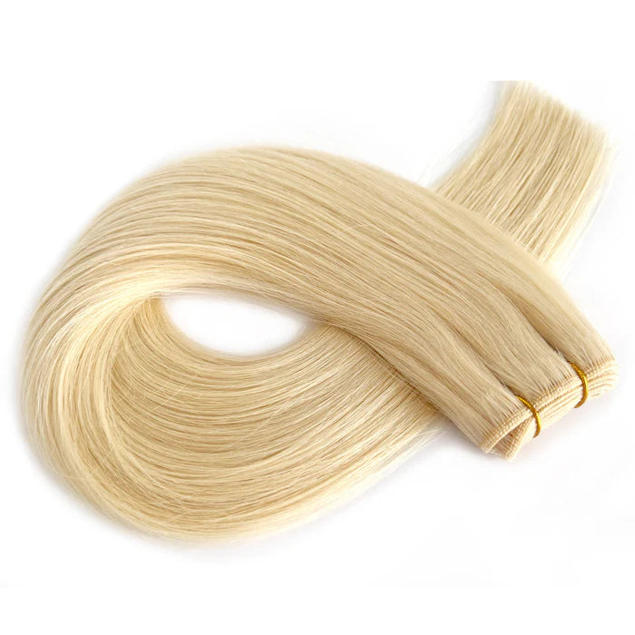 Machined Weft Extensions - Kleur 613 licht Blond - 100 gram