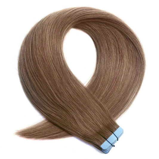 Tape In Hairextensions - Kleur 8 Kaneel Bruin - 50 Gram - 20 stuks
