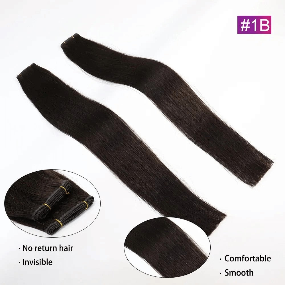 Genius Weft Extensions - Kleur 1B Zwart / Bruin - 50 Gram